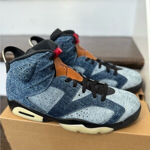 Denim Jordan 6 High-Top Sneakers Brand New Size 11 No Box